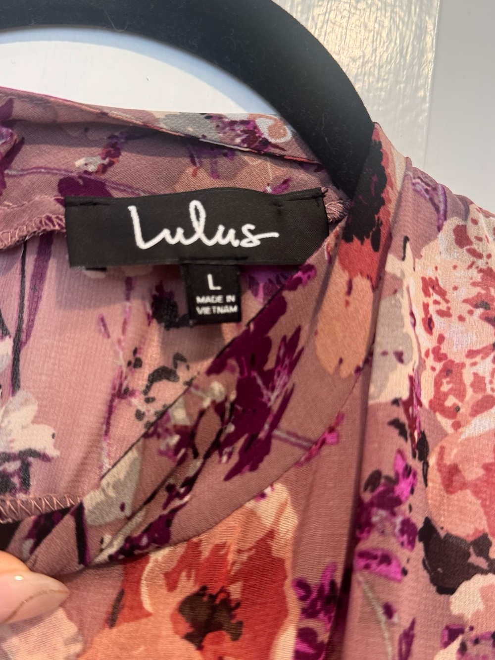 Lulu's Mauve Floral Tiered Maxi Dress - Picture 3 of 4